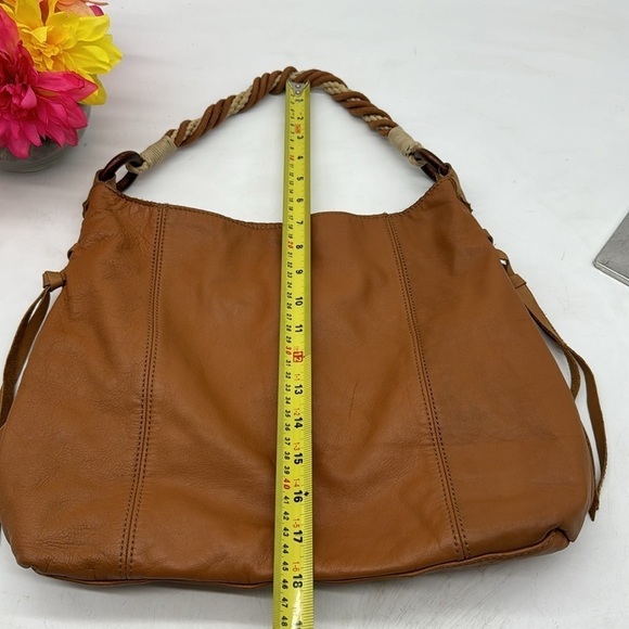 Banana Republic Carmel Color Boho Chic Tote Bag Braided Handle BRN5250C - Picture 9 of 13